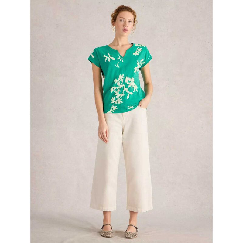 White Stuff Nelly Notch Neck Tee image number 3